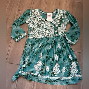 Noor Chikankari fashion tunic embroidered top